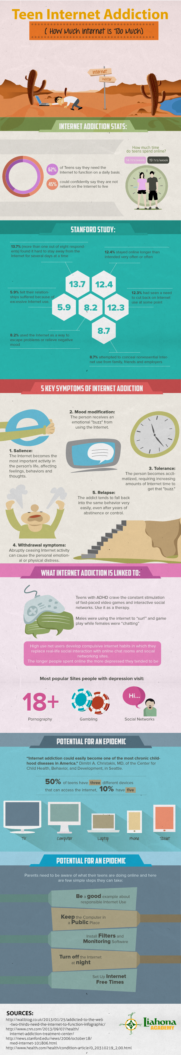 Teen Internet Addiction Infographic